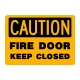 Caution Fire Door Keep Closed